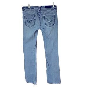 Vigoss Womens Bootcut Low Rise Jeans Western Embroidered Stretch Size 7/8 29‎